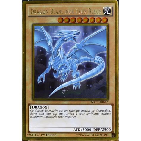 Carte YU GI OH MVP1 FRG55 Dragon Blanc Aux Yeux Bleus FR Achat