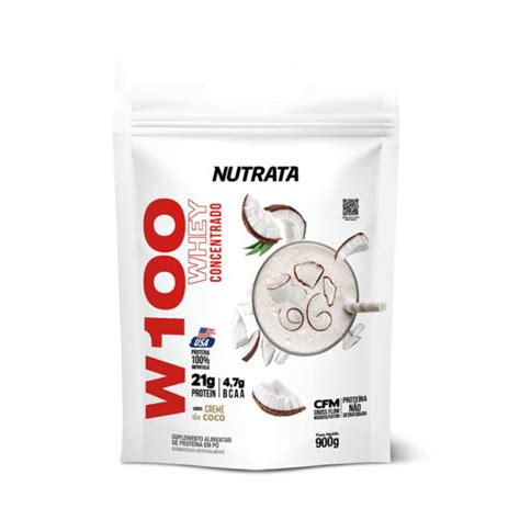 W100 whey 100 Concentrada 900g Refil Premium 70 proteína por dose