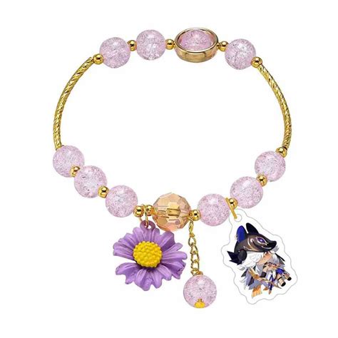 Pulseras Con Dijes Anime Genshin Impact Xiao Keqing Hu Tao Klee Pulsera