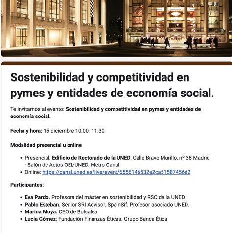 Participamos En Mesa Redonda En La UNED Sobre Sostenibilidad Y