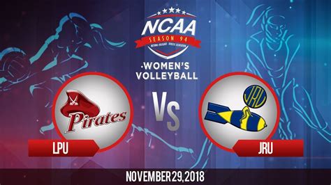 Ncaa Women S Volleyball Lpu Vs Jru November Youtube