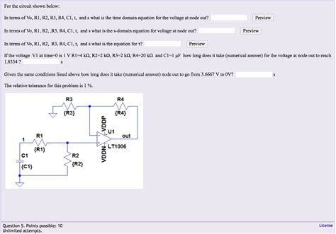 Solved For The Circuit Shown Below In Terms Of Vo R1 R2 Chegg