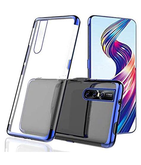 Vivo V Pro Plain Cases Clickaway Blue Electroplated Back Cover