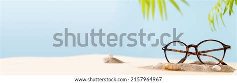 Glasses Sale Banner Eyeglass Frames Promotion Foto Stock 2157964967