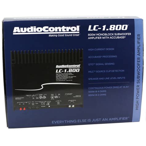 Audiocontrol Lc 1 800 High Power 800w Monoblock Amplifier W Accubass Amp New Ebay