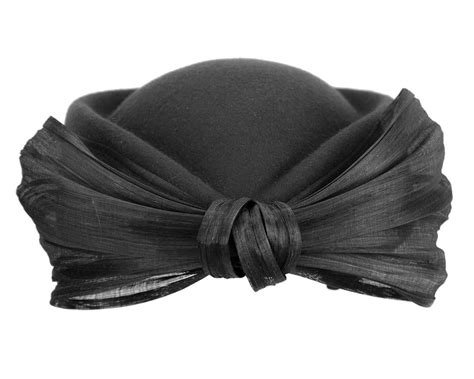 Black Jackie Onassis Felt Beret By Fillies Collection Fascinators Au