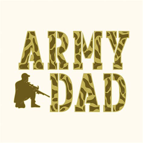 Premium Vector Army Dad Retro Military Dad Tshirt Design Vector