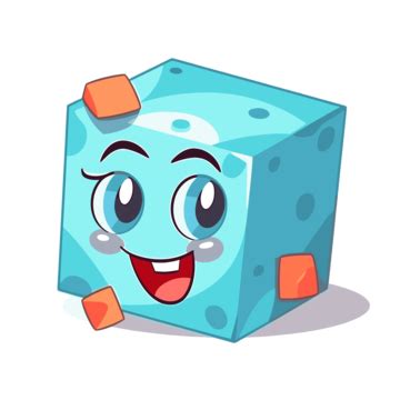 Cartoon Character Of A Ice Cube Vector Cube Sticker Cartoon Png And