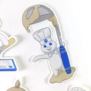 Pillsbury Doughboy Statue Sticker Set Set of 6 Laminated - Etsy