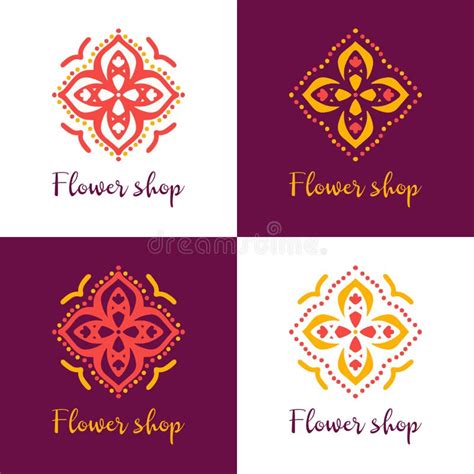 Abstract Floral Logo Collection Or Flowers Logo Icon Set Design