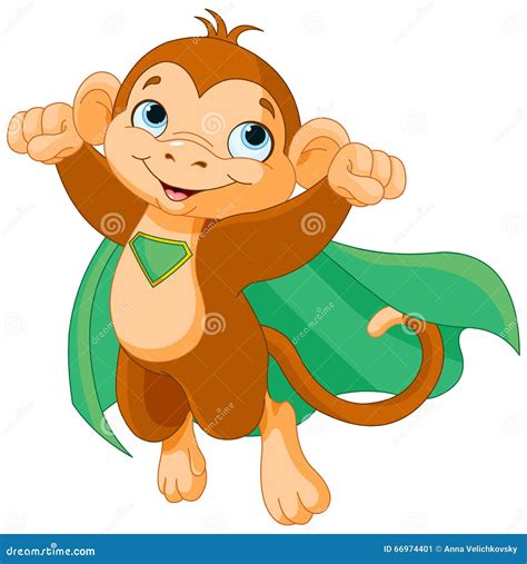 Super Monkey Stock Vector Illustration Of Monkey Cartoons 66974401