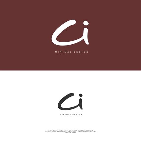 Ci Criture Manuscrite Initiale Ou Logo Manuscrit Pour L Identit Logo