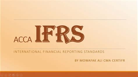 Ifrs Course Lec 1 Youtube