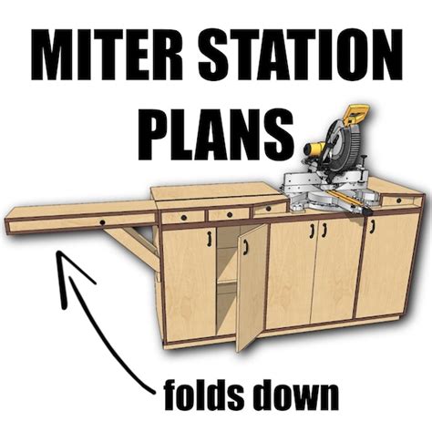 Miter Saw Station Plans Woodworking Plans Build Plans | Etsy