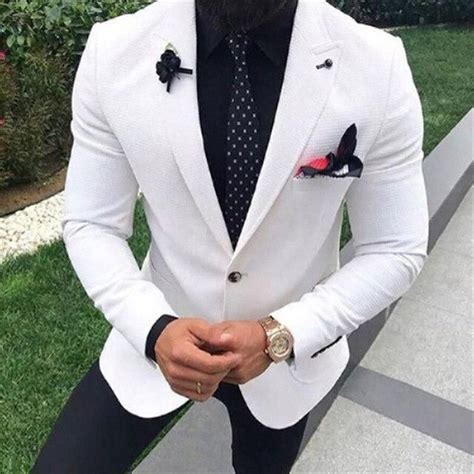 Shop Mens Straight Fit Dress Suit Online From In 2021 White Wedding Suits