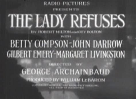 The Lady Refuses 1931 Review With Betty Compson Pre Code