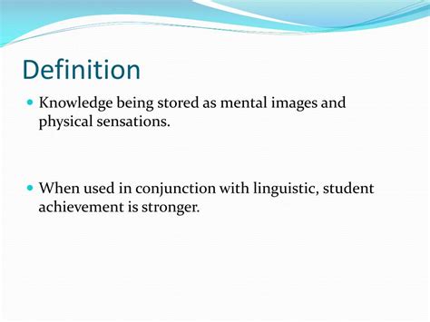 PPT - Chapter 5: Nonlinguistic Representation PowerPoint Presentation