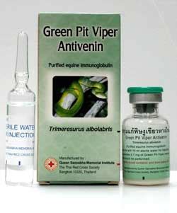 Snake Antivenom: Green Pit Viper Antivenin to Neutralize 0.7 mg/ml of ...