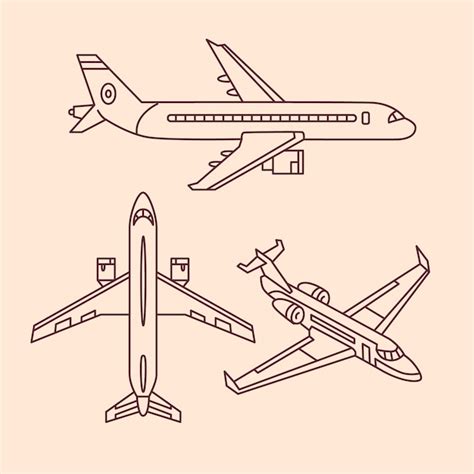 Airplane Outline Flat Images - Free Download on Freepik