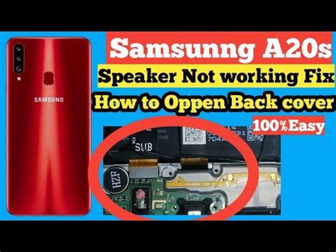 How To Ringer Speaker Fix Samsung A20s Speaker Ways Back Cover