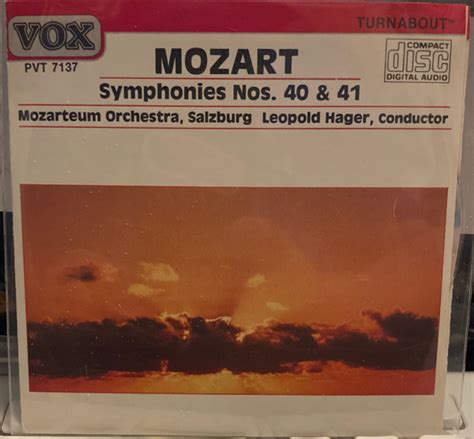 Mozart Mozarteum Orchestra Salzburg Leopold Hager Symphony No