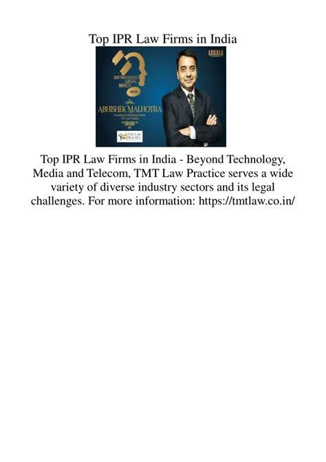 Ppt Top Ipr Law Firms In India Powerpoint Presentation Free Download