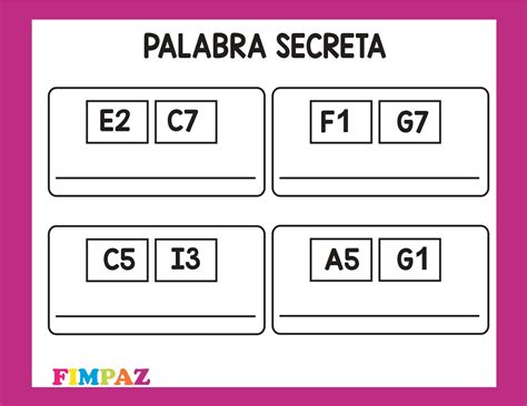 Juegos De Lectoescritura Para Imprimir Encuentra La Palabra Secreta