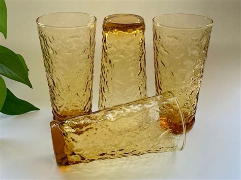 Vintage Anchor Hocking Milano 14 Oz Glass Textured Highball Etsy