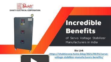 Ppt Benefits Of Servo Voltage Regulator Manufacturers Powerpoint