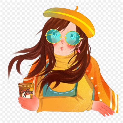 Hand Drawn Elements Png Picture Cartoon Hand Drawn Fashion Girl Free