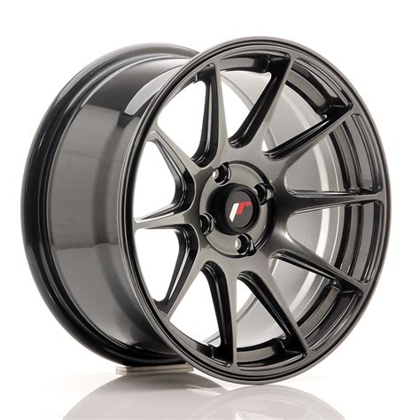 Japan Racing JR Wheels JR11 16x8 ET25 4x100 Hiper Black JDMDistro