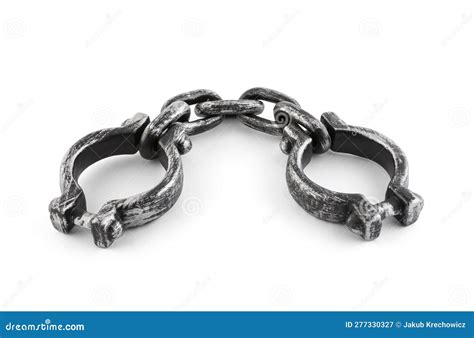 Old Shackles Isolated On White Background Stock Image Image Of Cuffs