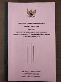 Penetapan Laporan Pertangungjawaban Realisasi Anggaran Pendapata