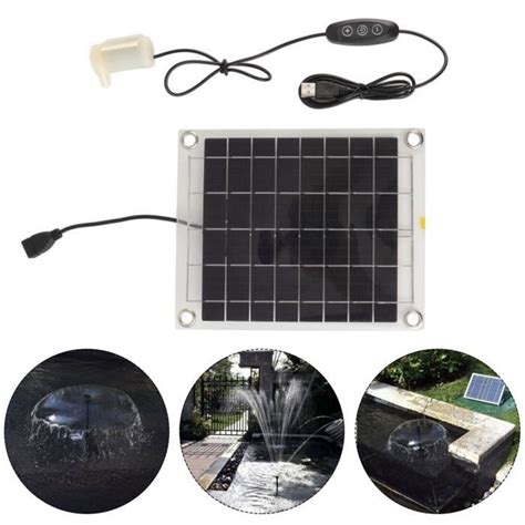 Qiilu Pompe à Eau Solaire 10W Panneau Solaire en Silicium