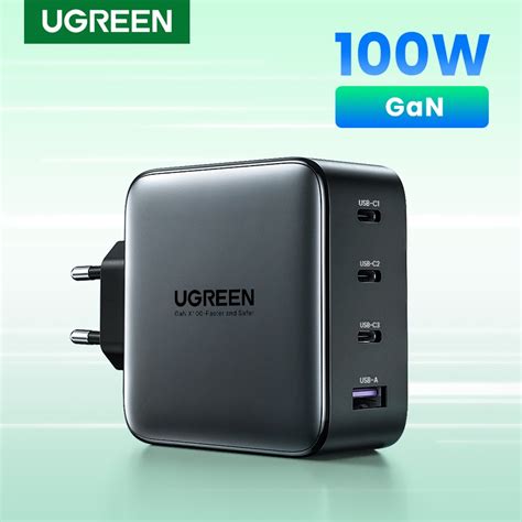 Carregador Usb Ugreen W Gan Para Macbook Tablet Carregamento R Pido