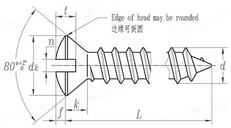 Bs Slotted Raised Countersunk Head Tapping Screws Table