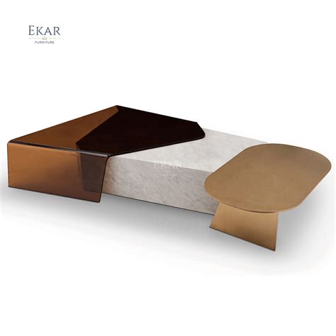 Ekar Furniture New Design Combination Tea Table Modern Furniture Marble