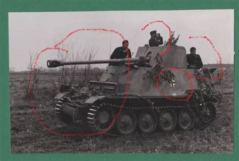 Foto Wk Panzer J Ger Selbstfahrlafette Marder Iii Wehrmacht Pz Sfl Gd