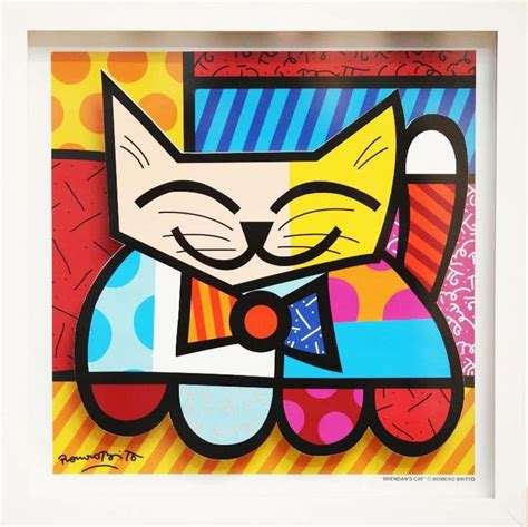 Romero Britto Gatos Desenhos Do Romero Britto Quadros Romero Brito