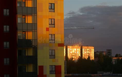 Sunset Photos On Modern Buildings Stock Photo Image Of Concepts