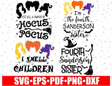 Sanderson Sisters Svg Bundle Hocus Pocus Svg I Smell Children Svg