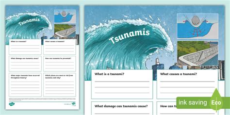 Tsunamis Fact File Template Profesor Hizo Twinkl