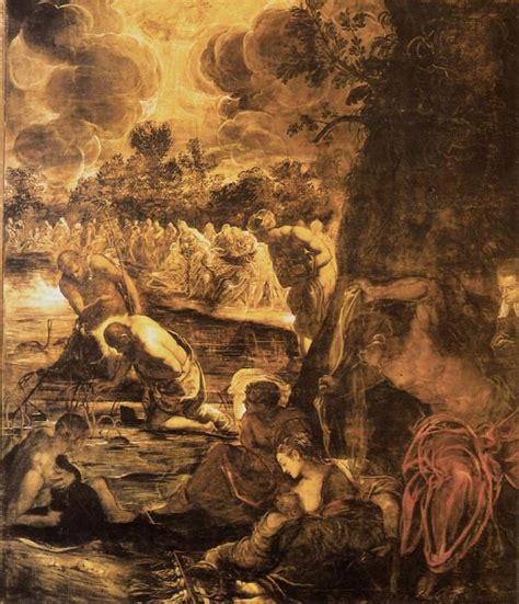 Tintoretto Baptism of Christ, 1579-81, 538x465 cm, Sala Gran (картина ...