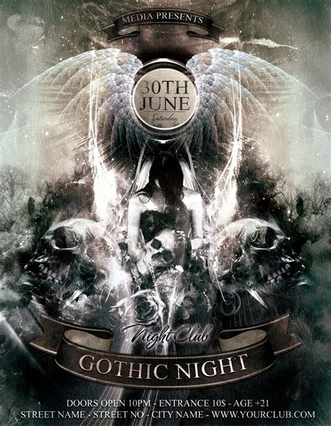 Gothic Rock Party Concert Flyer Poster Template Vol1 Concert Flyer