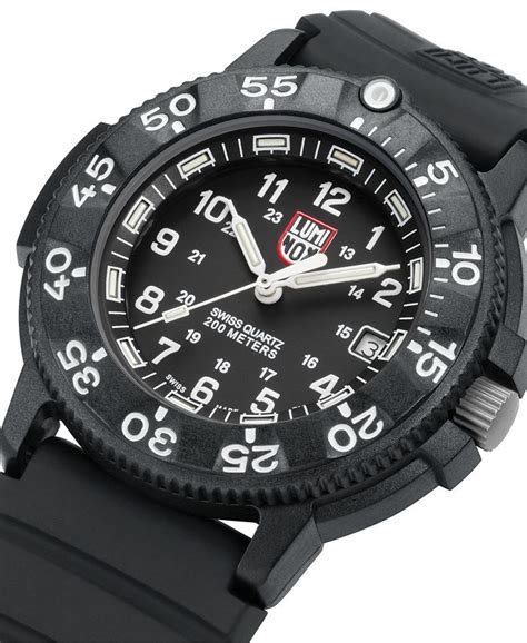 Luminox Mens Swiss Original Navy Seal Evo Series Military Dive Black Rubber Strap Watch 43mm