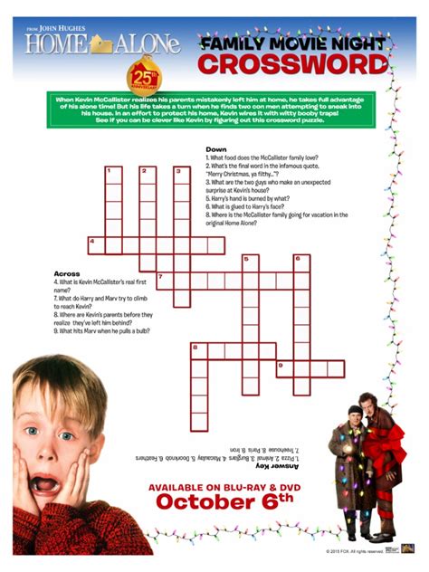 Home Alone Crossword Puzzle Pdf