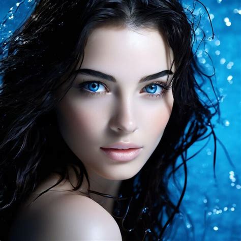 98 000 Black Hair Blue Eyes Girl Pictures