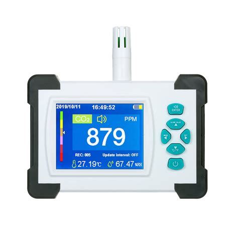 Carbon Dioxide Detector With Rechargeable Battery Portable Co Meter