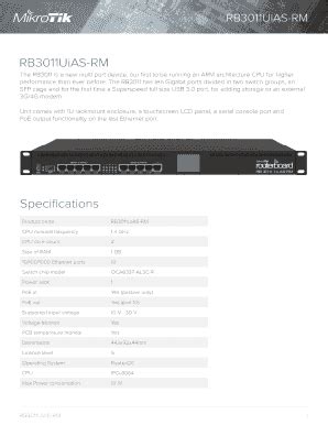 Fillable Online RB3011UiAS-RM Specifications Fax Email Print - pdfFiller