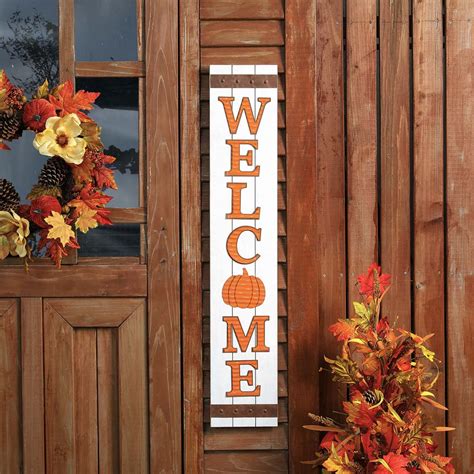 Official 42h Fall Wooden Welcome Porch Board Sign